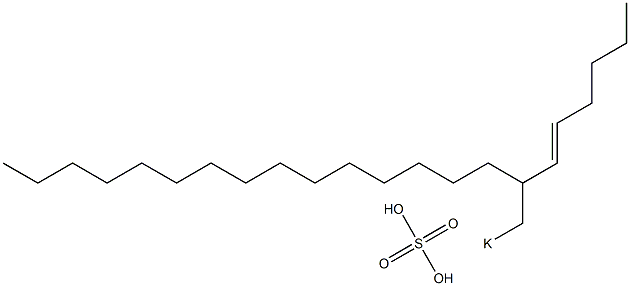 Sulfuric acid 2-(1-hexenyl)heptadecyl=potassium ester salt