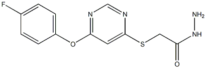 2-[6-(4-フルオロフェノキシ)ピリミジン-4-イルチオ]アセトヒドラジド 化学構造式
