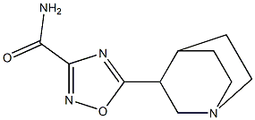 5-(3-キヌクリジニル)-1,2,4-オキサジアゾール-3-カルボアミド 化学構造式
