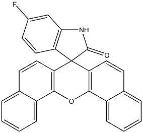 6'-Fluorospiro[7H-dibenzo[c,h]xanthene-7,3'-[3H]indol]-2'(1'H)-one Structure