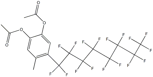 4-(Heptadecafluorooctyl)-5-methylbenzene-1,2-diol diacetate Structure