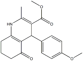 1,4,5,6,7,8-Hexahydro-2-methyl-4-(4-methoxyphenyl)-5-oxoquinoline-3-carboxylic acid methyl ester Structure