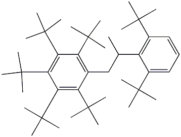 1-(Penta-tert-butylphenyl)-2-(2,6-di-tert-butylphenyl)propane Struktur