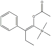 (E)-1-Trimethylsilyl-2-phenyl-1-buten-1-ol acetate Structure
