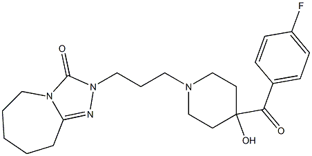 2-[3-[4-(4-Fluorobenzoyl)-4-hydroxy-1-piperidinyl]propyl]-6,7,8,9-tetrahydro-5H-1,2,4-triazolo[4,3-a]azepin-3(2H)-one Structure