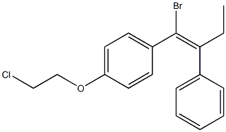 (E)-1-Bromo-1-[4-(2-chloroethoxy)phenyl]-2-phenyl-1-butene Structure