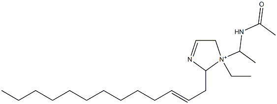 1-[1-(Acetylamino)ethyl]-1-ethyl-2-(2-tridecenyl)-3-imidazoline-1-ium Struktur
