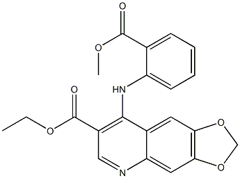 4-[(2-Methoxycarbonylphenyl)amino]-6,7-(methylenedioxy)quinoline-3-carboxylic acid ethyl ester Structure