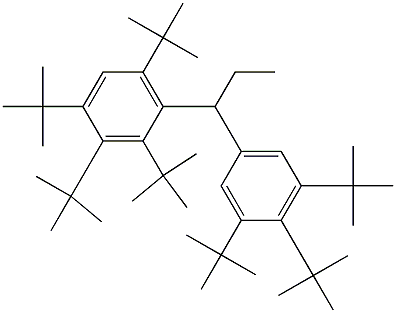 1-(2,3,4,6-Tetra-tert-butylphenyl)-1-(3,4,5-tri-tert-butylphenyl)propane Struktur