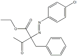 2-Acetyl-2-(p-chlorophenylazo)-3-phenylpropionic acid ethyl ester Struktur