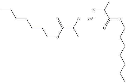 亜鉛ビス[1-(ヘプチルオキシカルボニル)エタンチオラート] 化学構造式