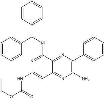 N-[2-Amino-5-[(diphenylmethyl)amino]-3-phenylpyrido[3,4-b]pyrazin-7-yl]carbamic acid ethyl ester
