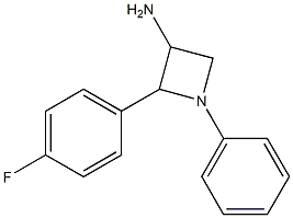 2-(4-フルオロフェニル)-1-フェニル-3-アゼチジンアミン 化学構造式