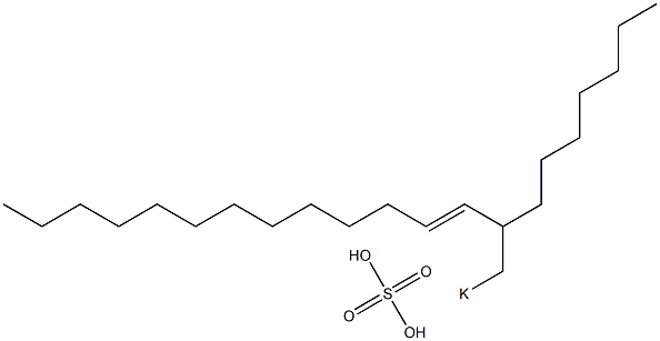 Sulfuric acid 2-heptyl-3-pentadecenyl=potassium ester salt 结构式