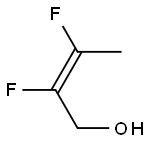 (Z)-2,3-ジフルオロ-2-ブテン-1-オール 化学構造式