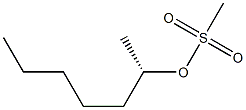 (+)-メタンスルホン酸(S)-1-メチルヘキシル 化学構造式