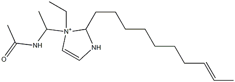 1-[1-(Acetylamino)ethyl]-2-(8-decenyl)-1-ethyl-4-imidazoline-1-ium,,结构式