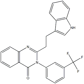 2-[2-(1H-Indol-3-yl)ethyl]-3-(3-trifluoromethylphenyl)quinazolin-4(3H)-one Structure