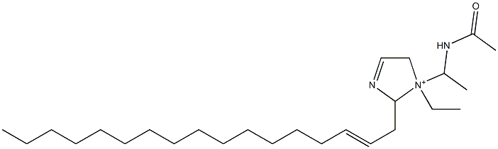 1-[1-(Acetylamino)ethyl]-1-ethyl-2-(2-heptadecenyl)-3-imidazoline-1-ium Struktur