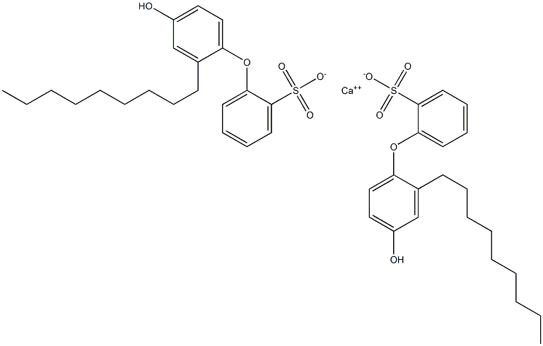 Bis(4'-hydroxy-2'-nonyl[oxybisbenzene]-2-sulfonic acid)calcium salt Structure