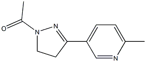 1-アセチル-3-(6-メチル-3-ピリジル)-4,5-ジヒドロ-1H-ピラゾール 化学構造式