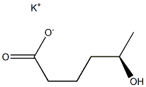 [R,(-)]-5-Hydroxyhexanoic acid potassium salt 结构式