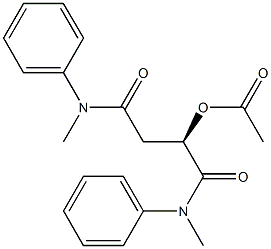 [2R,(-)]-2-(Acetyloxy)-N,N'-dimethyl-N,N'-diphenylsuccinamide Structure