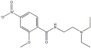 N-[2-(ジエチルアミノ)エチル]-2-メトキシ-4-ニトロベンズアミド 化学構造式