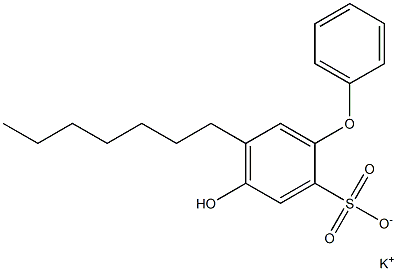 4-Hydroxy-5-heptyl[oxybisbenzene]-2-sulfonic acid potassium salt,,结构式