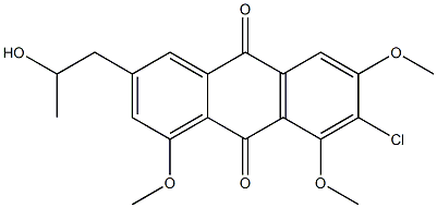 1-Methoxy-3-(2-hydroxypropyl)-6-methoxy-7-chloro-8-methoxy-9,10-anthraquinone
