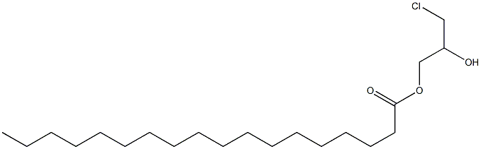 Octadecanoic acid 3-chloro-2-hydroxypropyl ester Structure