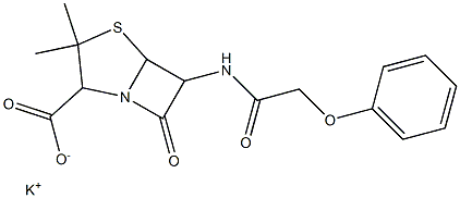 6-(2-Phenoxyacetylamino)-7-oxo-3,3-dimethyl-1-aza-4-thiabicyclo[3.2.0]heptane-2-carboxylic acid potassium salt
