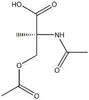 [S,(-)]-2-Acetylamino-3-acetyloxy-2-methylpropionic acid Structure