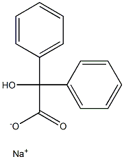 Benzilic acid sodium salt Structure