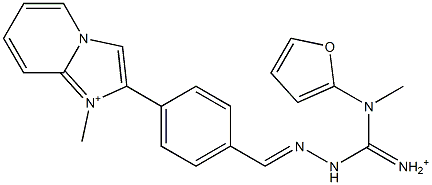 2-[4-[2-[Iminio(2-furanylmethylamino)methyl]hydrazonomethyl]phenyl]-1-methylimidazo[1,2-a]pyridin-1-ium