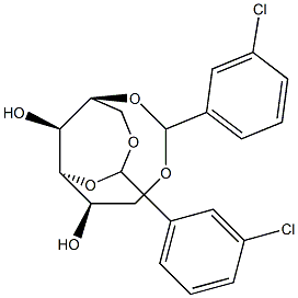 1-O,5-O:3-O,6-O-Bis(3-chlorobenzylidene)-L-glucitol Structure