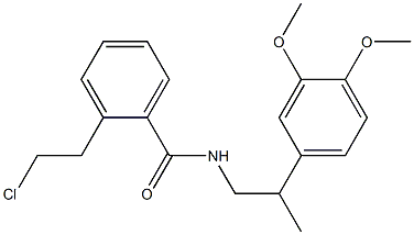 N-[2-(3,4-ジメトキシフェニル)プロピル]-2-(2-クロロエチル)ベンズアミド 化学構造式