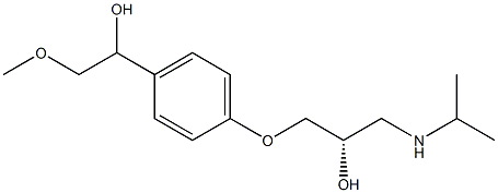 (2S)-1-(Isopropylamino)-3-[4-(1-hydroxy-2-methoxyethyl)phenoxy]-2-propanol Structure