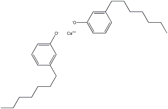 Calcium bis(3-heptylphenolate) Structure