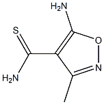 5-アミノ-3-メチルイソオキサゾール-4-カルボチオアミド 化学構造式