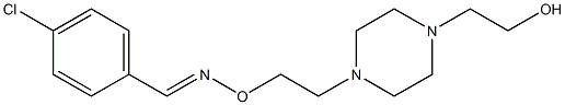 (E)-4-クロロベンズアルデヒドO-[2-[4-(2-ヒドロキシエチル)-1-ピペラジニル]エチル]オキシム 化学構造式