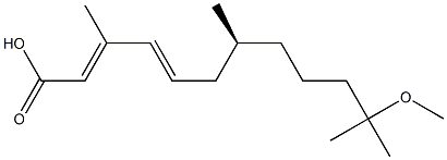 (2E,4E,7S)-11-Methoxy-3,7,11-trimethyl-2,4-dodecadienoic acid Struktur