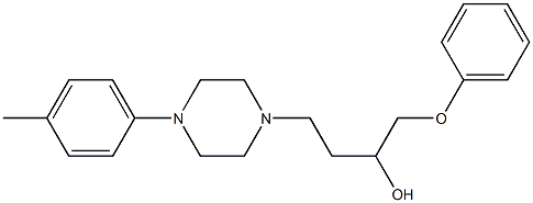 1-(フェノキシ)-4-[4-[4-メチルフェニル]-1-ピペラジニル]-2-ブタノール 化学構造式