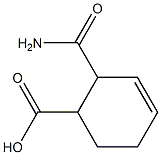 2-カルバモイル-3-シクロヘキセン-1-カルボン酸 化学構造式