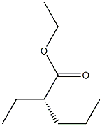 [S,(+)]-2-エチル吉草酸エチル 化学構造式