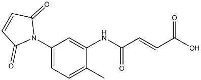 3-[N-[5-(2,5-Dioxo-3-pyrrolin-1-yl)-2-methylphenyl]carbamoyl]propenoic acid Struktur