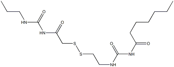 1-Heptanoyl-3-[2-[[(3-propylureido)carbonylmethyl]dithio]ethyl]urea Structure