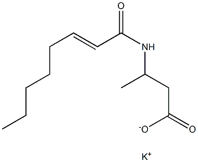 3-(2-Octenoylamino)butyric acid potassium salt Structure
