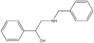 2-(ベンジルアミノ)-1-フェニルエタノール 化学構造式