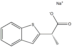 [S,(+)]-2-(Benzo[b]thiophene-2-yl)propionic acid sodium salt Struktur